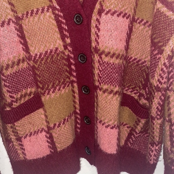 Re/Done 90s Oversized Mulberry Knit Sweater Cardigan - Picture 8 of 10